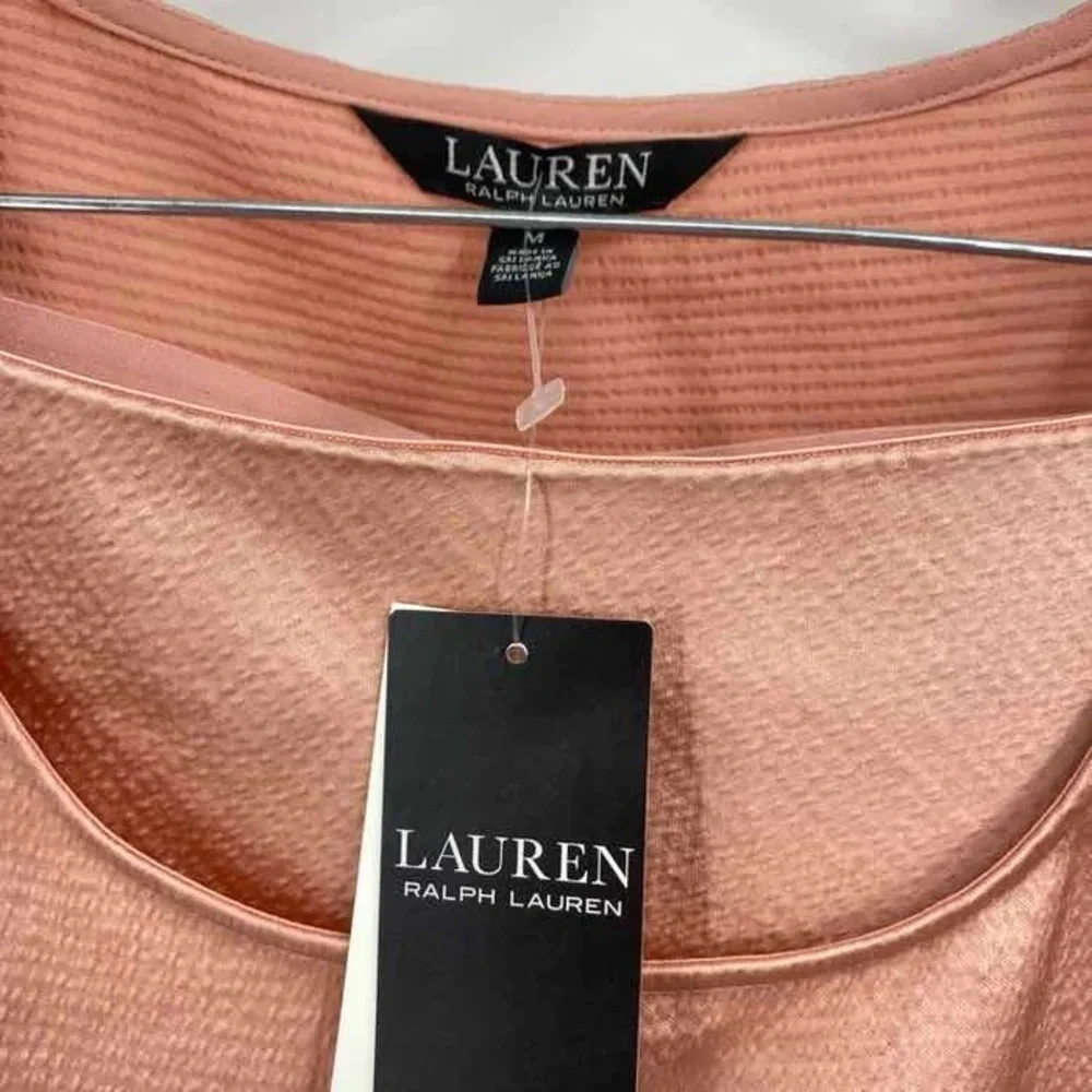 Ralph Lauren New Two Piece Matching Set Medium Top Size 12 Midi Skirt Rose Pink